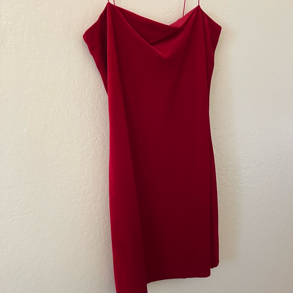 Lulus sexy red velvet mini dress - Picture 2 of 6
